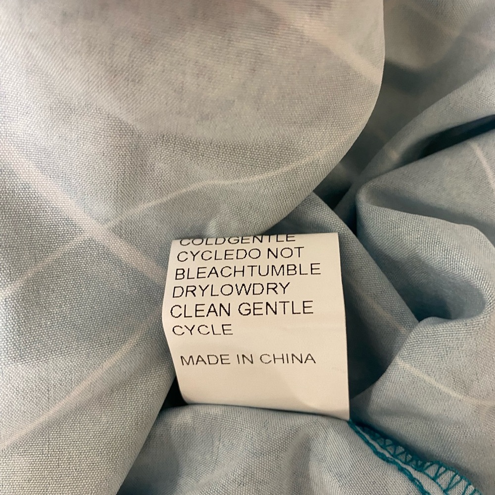 NWOT Boho Turquoise V-Neck Maxi Dress with Embellished Print - Picture 5 of 5